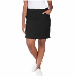 NWT Hilary Radley Ladies Super Stretch Skort BLACK casual summer comfy summer